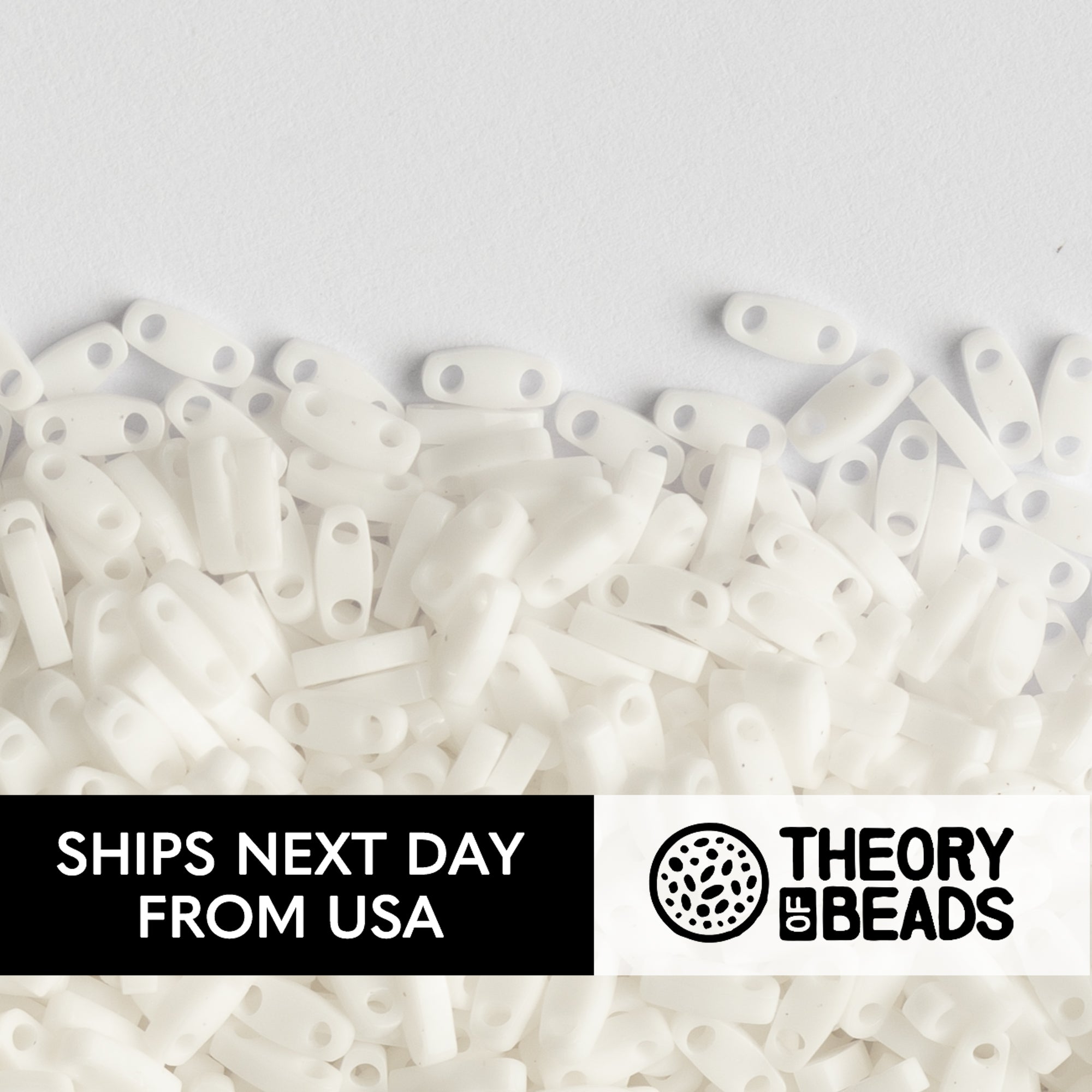 Opaque White Quarter Miyuki Tila Beads