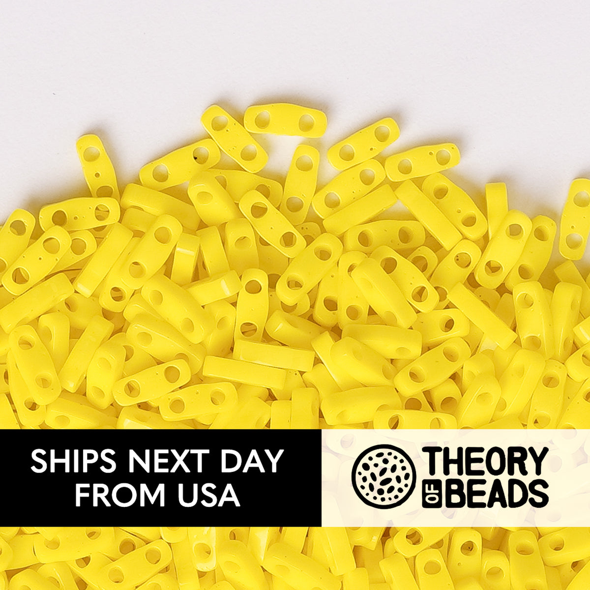 Opaque Yellow Quarter Miyuki Tila Beads