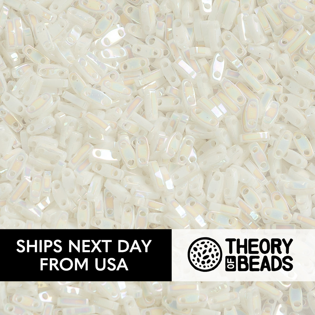 Pearl White Pearl Quarter Miyuki Tila Beads