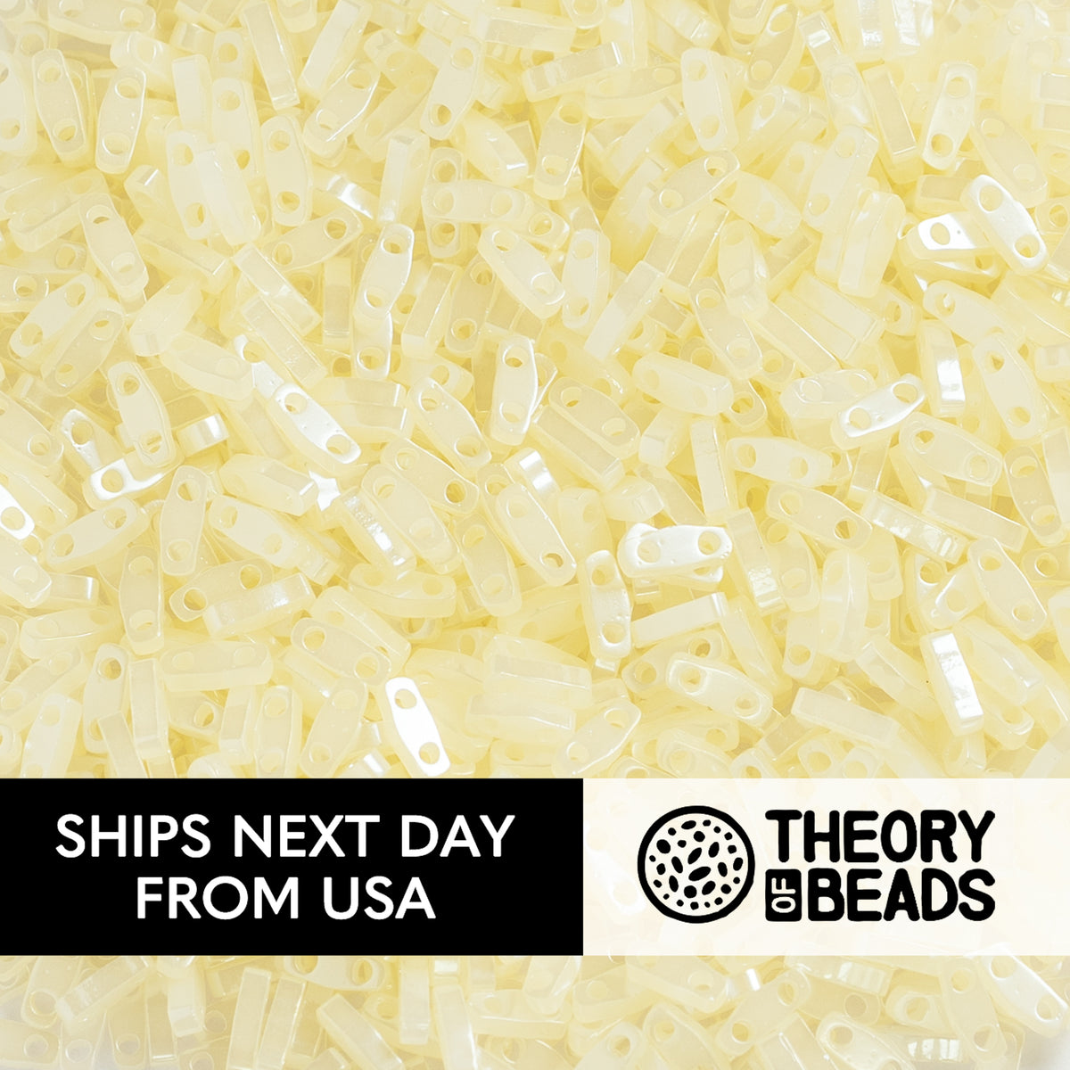 Pearl Butter Cream Quarter Miyuki Tila Beads